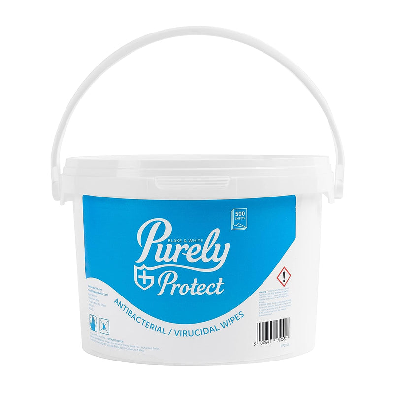 Blake & White PP5016 Purely Protect Antibacterial & Virucidal Wipes | Tub x 500