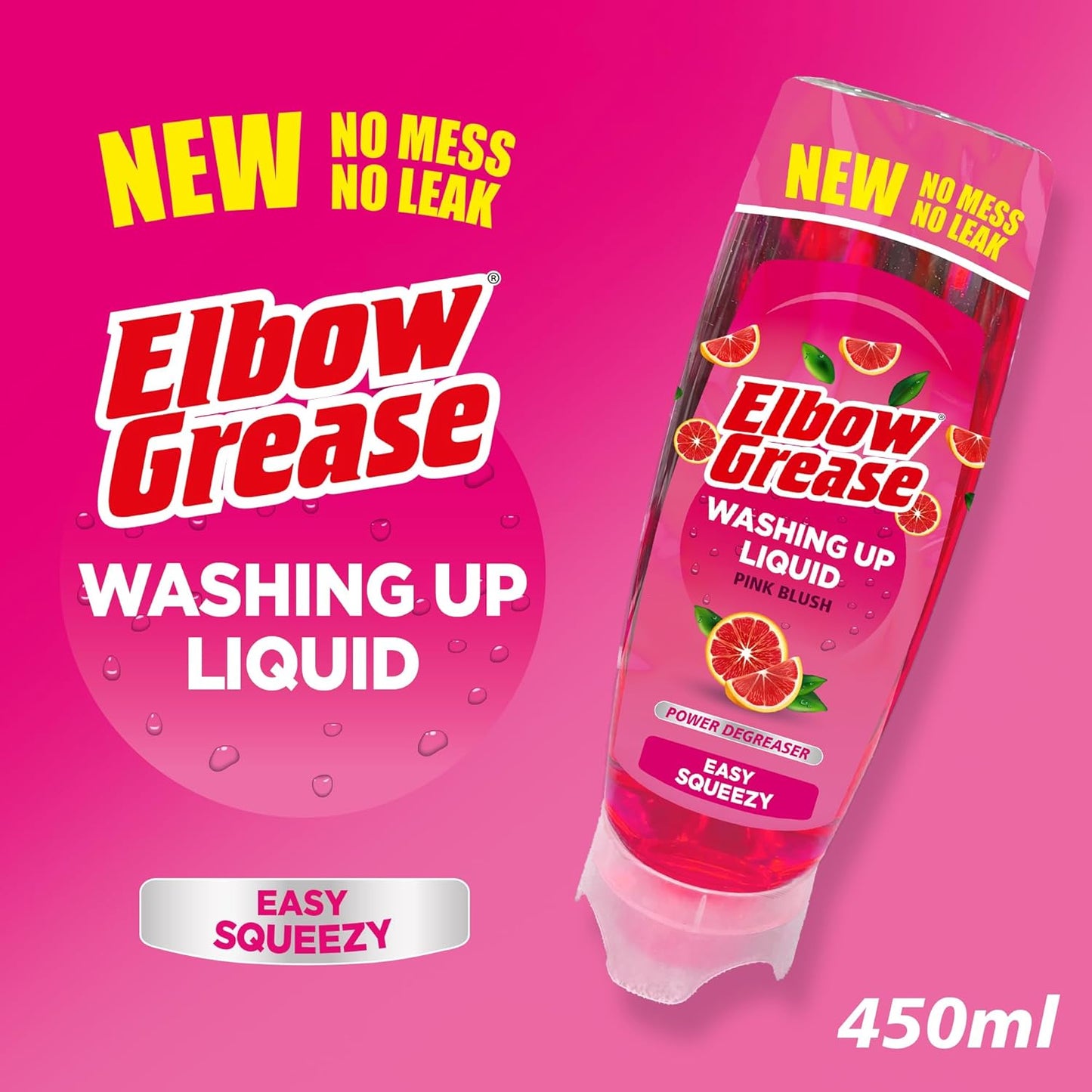 Elbow Grease Stand Up Washing Up Liquid | Pink Blush | 1 x 450ml