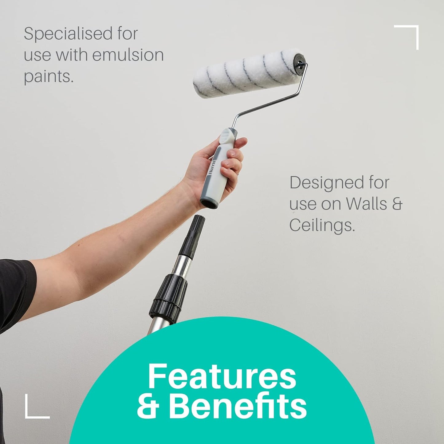 Harris Seriously Good Walls & Ceilings Paint 6 Piece Roller Set | 9 Inch | Value Multi Pack