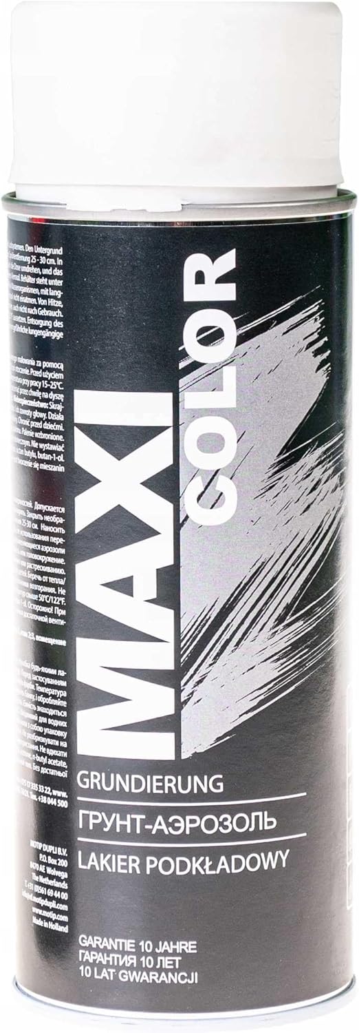Maxicolor White Spray Primer | Indoor or Outdoor | 400ml.