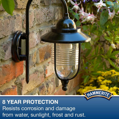 Hammerite Spray Paint for Metal | Direct to Rust Exterior Metal Paint | Smooth Finish | BLUE