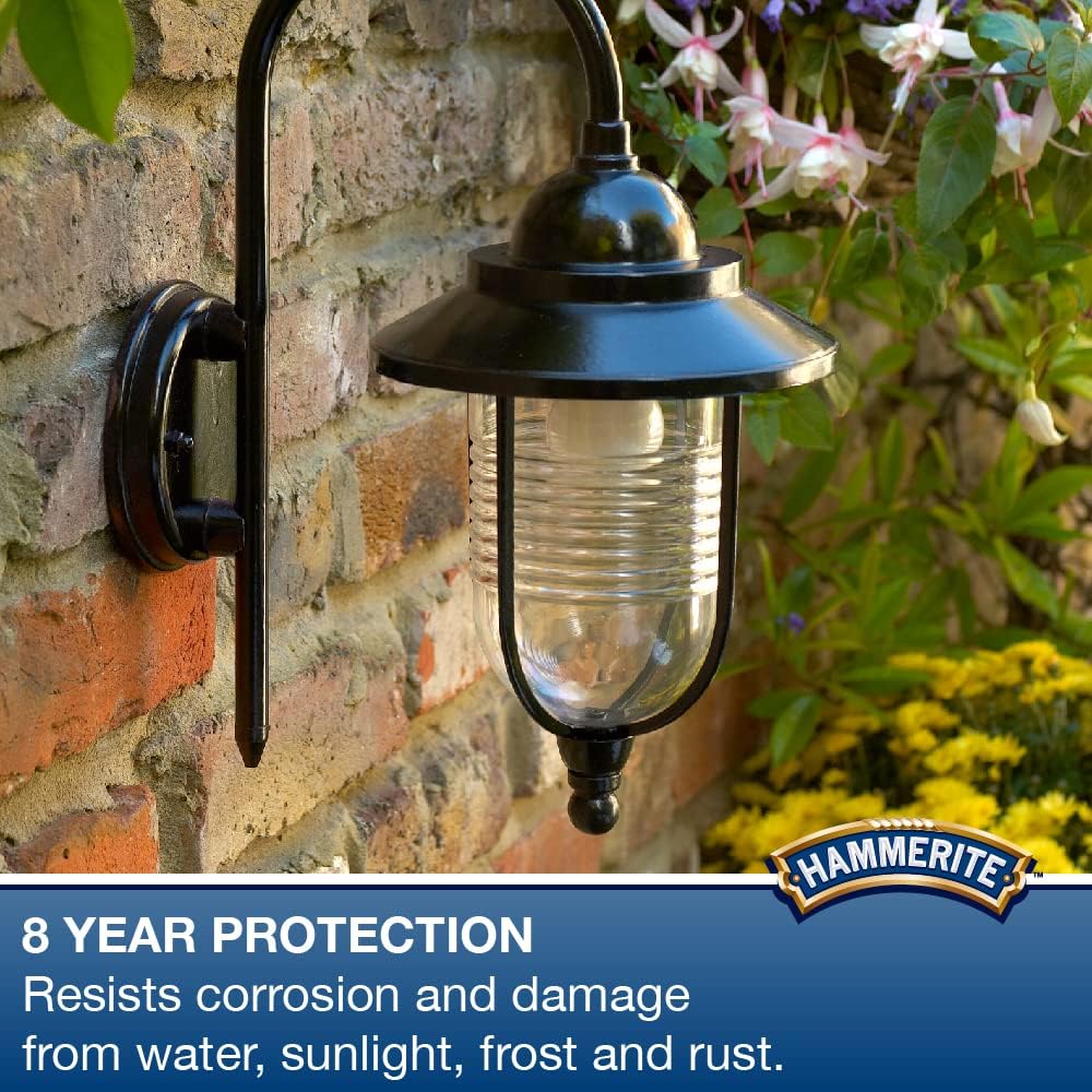 Hammerite Spray Paint for Metal | Direct to Rust Exterior Metal Paint | Smooth Finish | DARK GRE