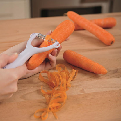 Culinare C30001 Safety Peeler | Plastic and Stainless Steel Manual Vegetable Peeler