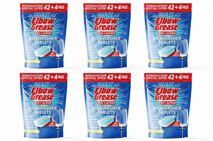 Elbow Grease Dishwasher Tablets | 5 in 1 | Lemon | 1 x 46 Tablets
