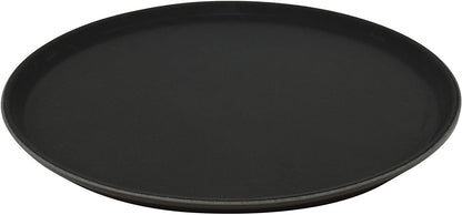 Round Bar tray -  14'' Black Non Slip Round Serving Drinks Trays