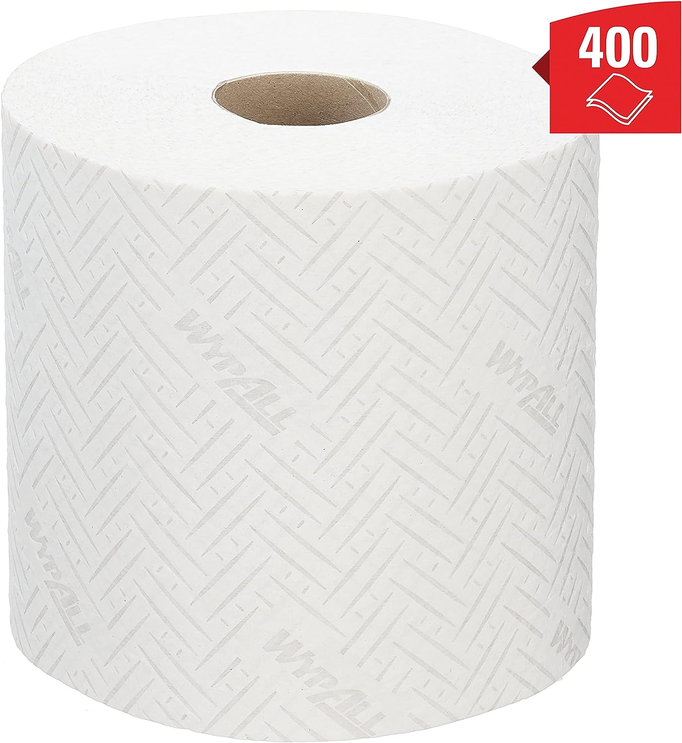 WypAll L20 Cleaning and Maintenance Wiping Paper 7278 - 2 Ply Centrefeed Rolls - 6 Rolls x 400 White Paper Wipers (2,400 Total)