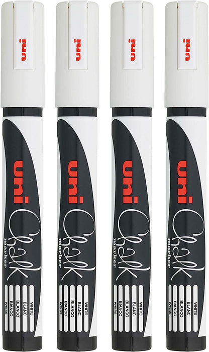 Uni-Ball UniChalk Chalk Marker Medium White (Pack of 4) 153494342