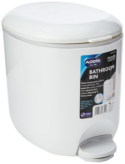 Addis 518503 Premium Deluxe Bathroom Pedal Bin with inner
