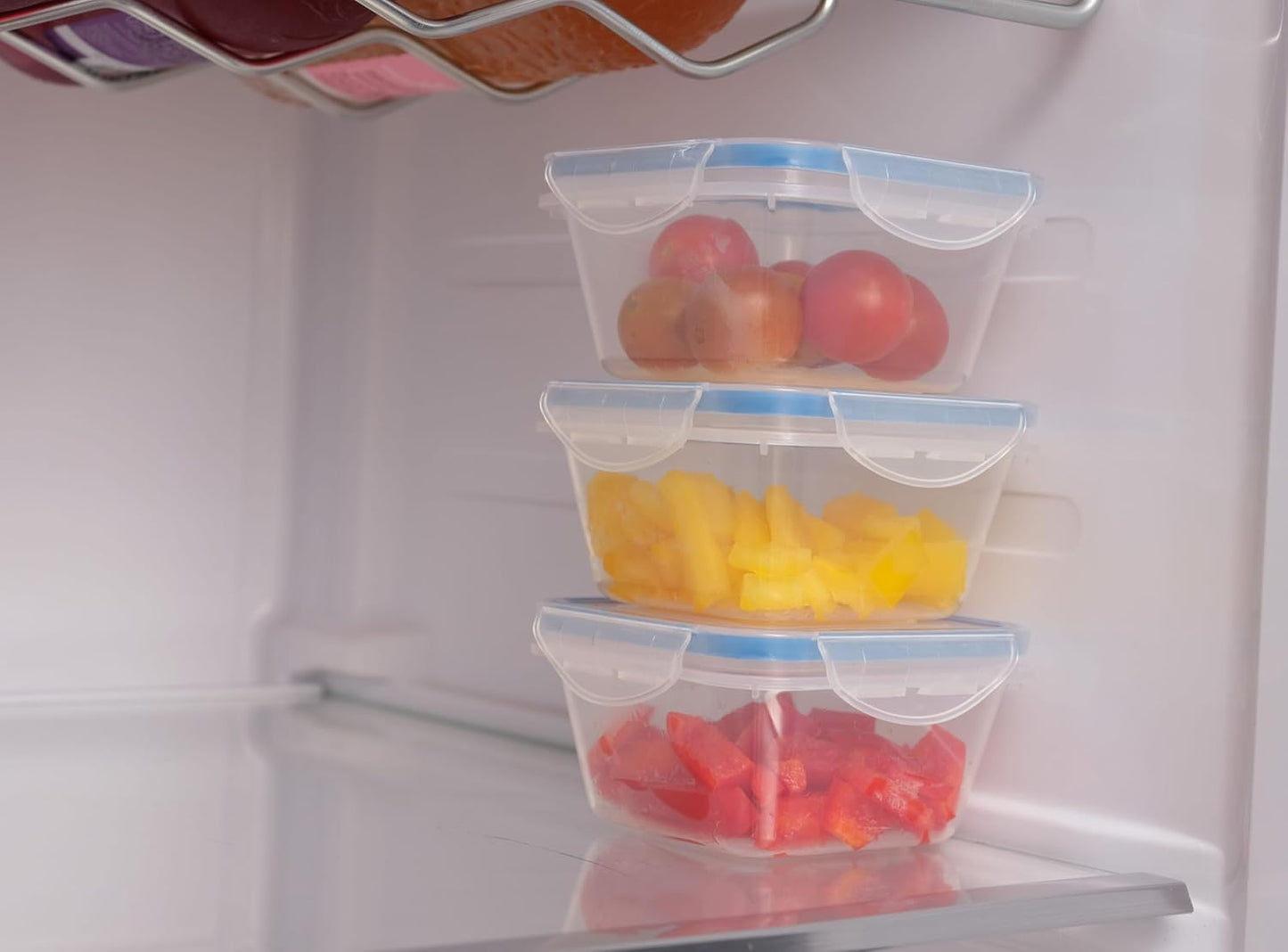 Addis Clip Tight Food Storage Containers 300 Ml Square Pack Of 3 Clear