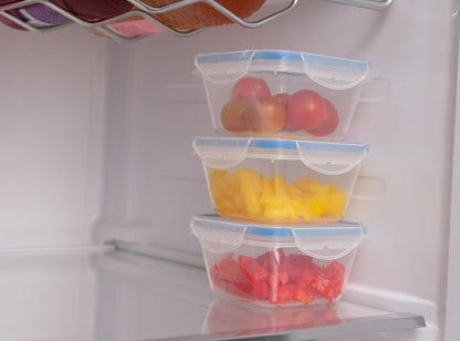 Addis Clip Tight Food Storage Containers 300 Ml Square Pack Of 3 Clear