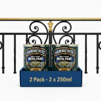 Hammerite Paint Direct To Rust Exterior Gold Metal Paint  250Ml