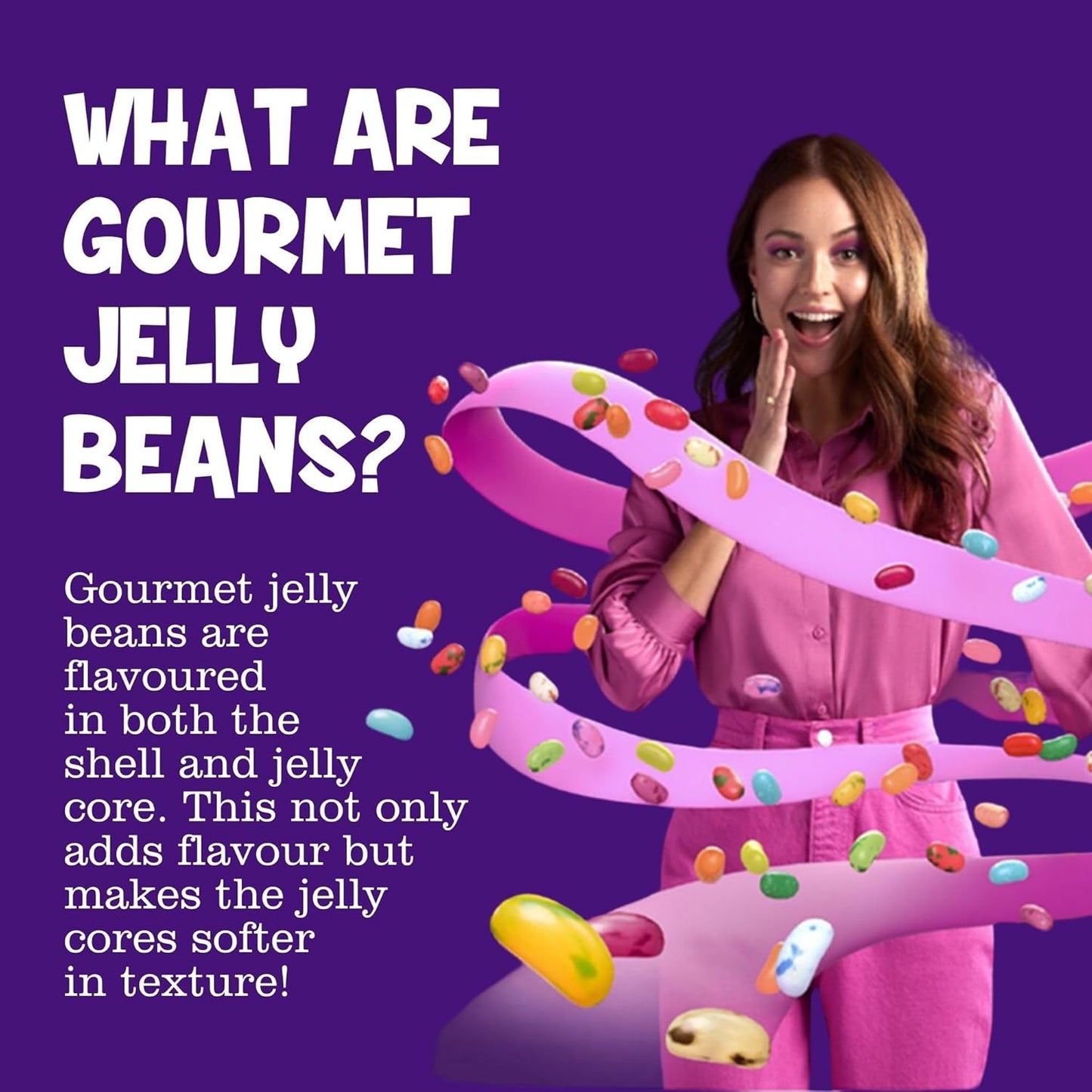 The Jelly Bean Factory, Jelly Beans | Mixed 36 Flavours | 1 x 900g Jar