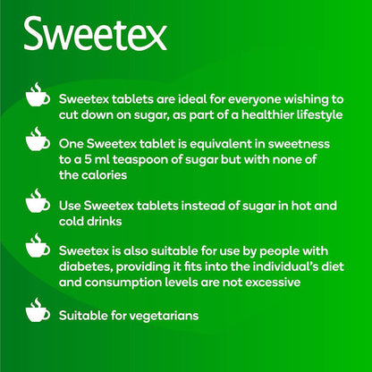 Sweetex Calorie Free Tablets for Tea & Coffee 700's Dispenser
