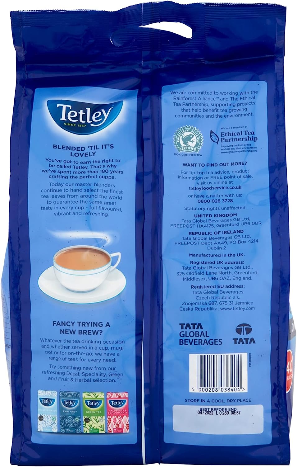 Tetley Original One Cup Tea Bags 440's | Bulk Catering Bag Offer