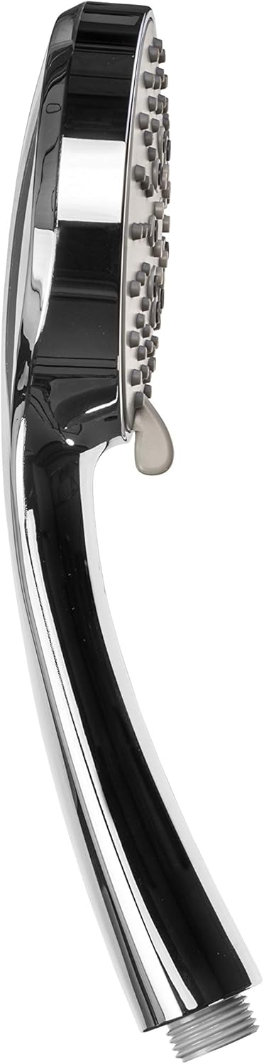 Croydex Amalfi Replacement Shower Head/Handset, Chrome Plated ABS Plastic