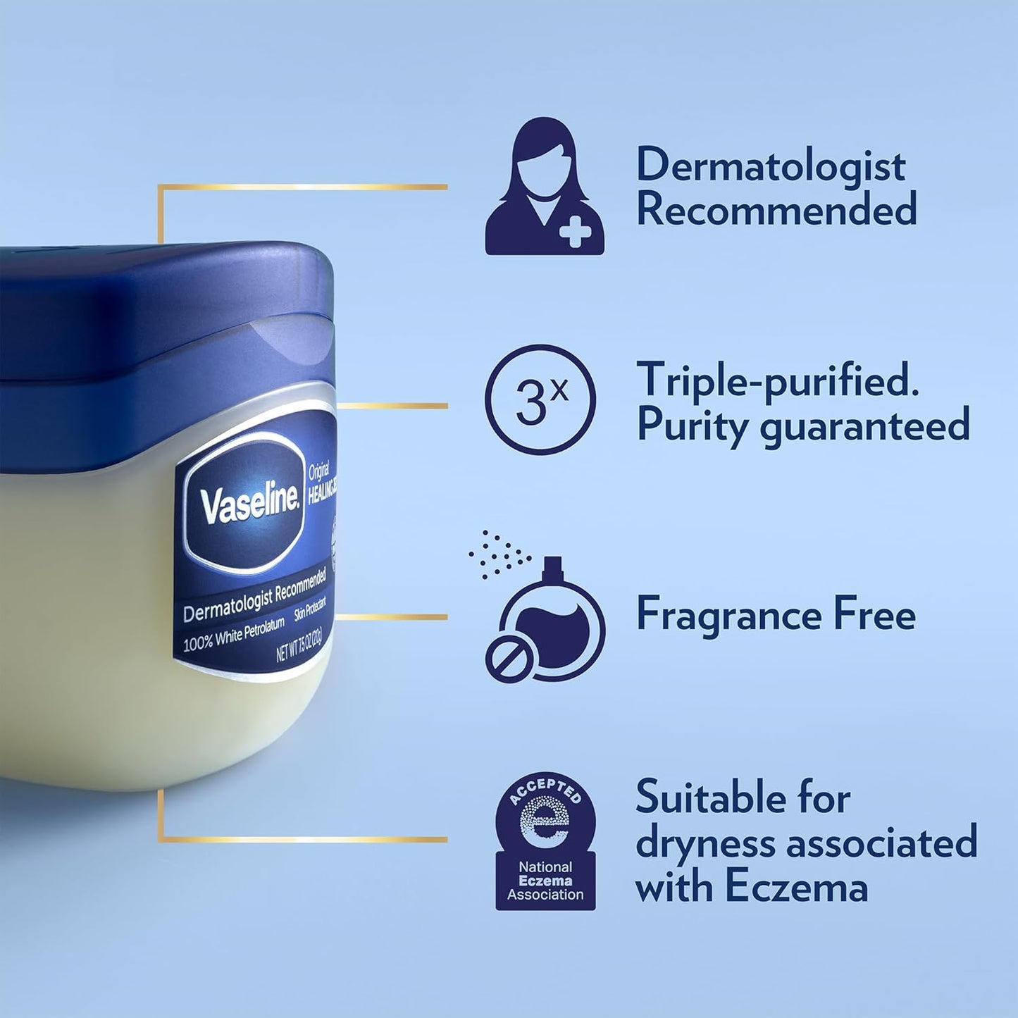 Vaseline Petroleum Jelly 100ml Tub | 1 x 100ml Tub