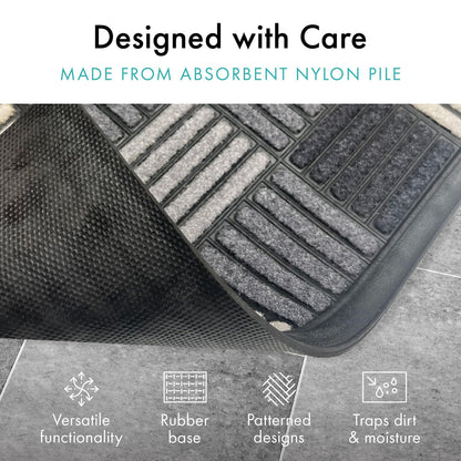 Scrape 'N' Sorb -Parquet Grey Large Doormat - 45x75cm