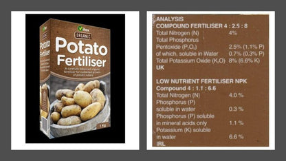 Vitax Organic Potato & Vegetable Fertiliser 3 x 1kg