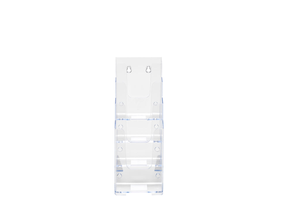 Deflecto Literature Holder 4 Tier DL Portrait Clear - 77701