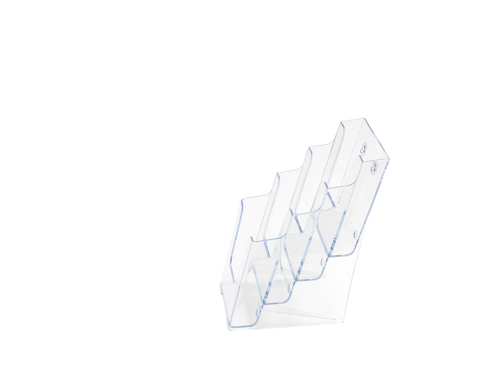 Deflecto Literature Holder 4 Tier DL Portrait Clear - 77701
