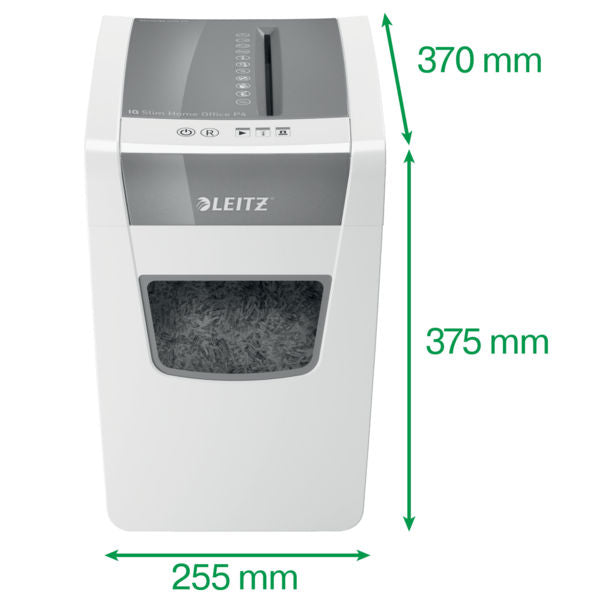 Leitz IQ Slim Home Office Cross Cut Shredder 23 Litre 10 Sheet White 80011000