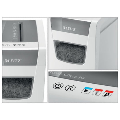 Leitz IQ Slim Home Office Cross Cut Shredder 23 Litre 10 Sheet White 80011000
