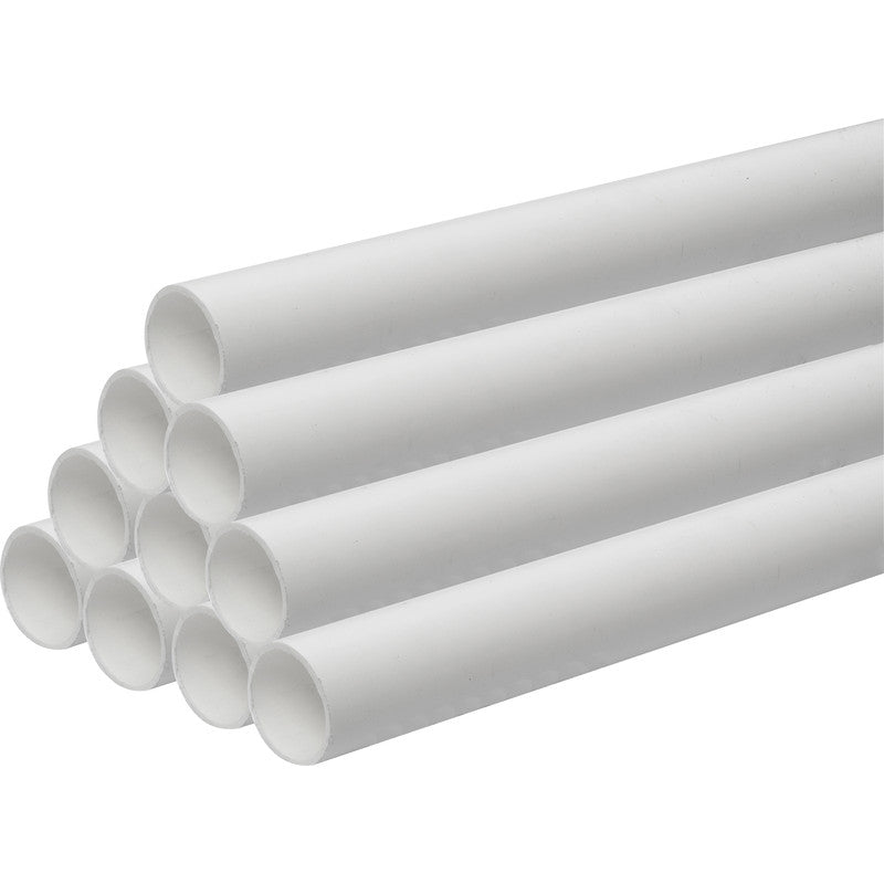 Primaflow Floplast pushfit waste pipe 40mm x 2m White WP02
