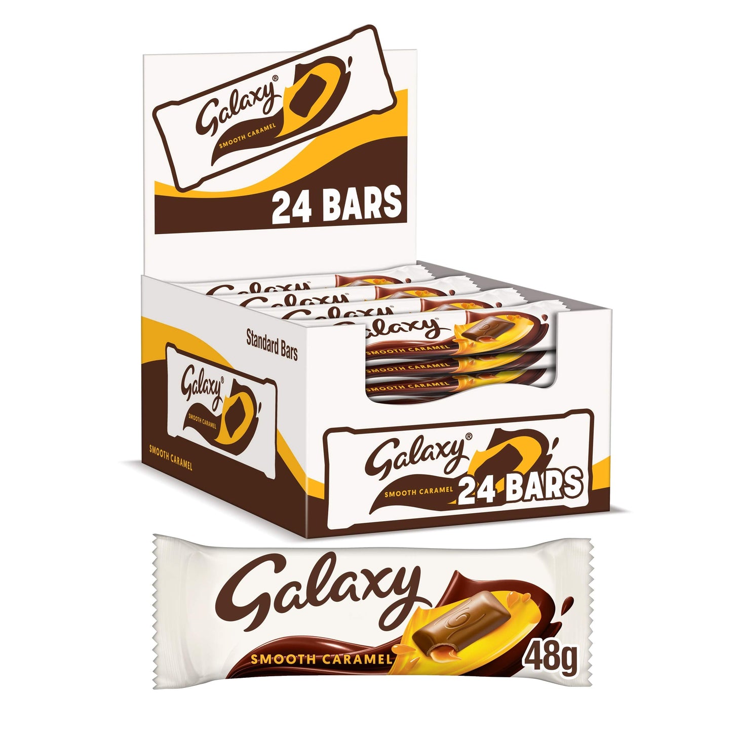 Galaxy Smooth Caramel & Milk Chocolate Bar 24x48g