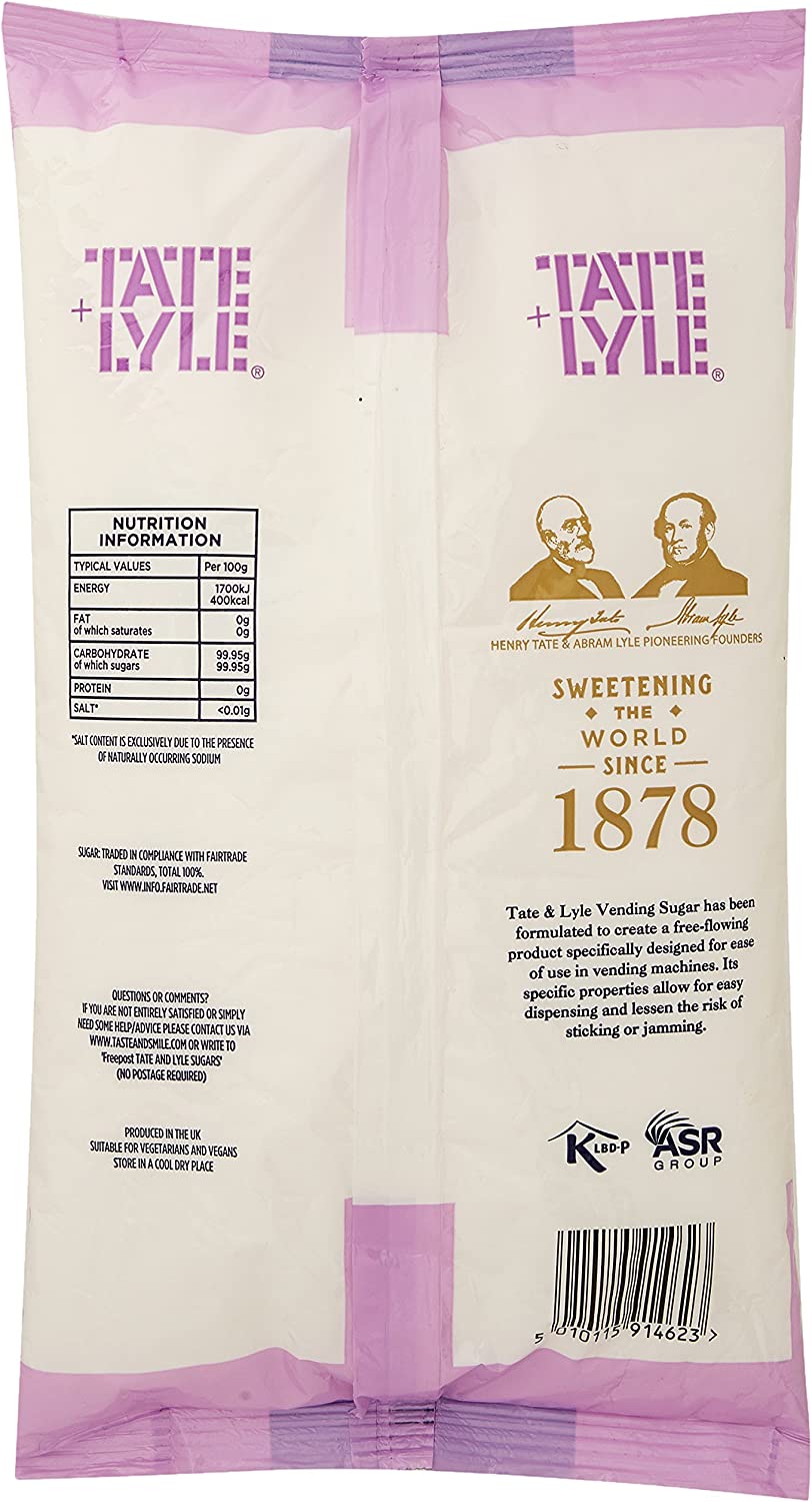 Tate & Lyle White Fine Ground Sugar 2kg, Suitable for Vending, Baking or Everyday Use.