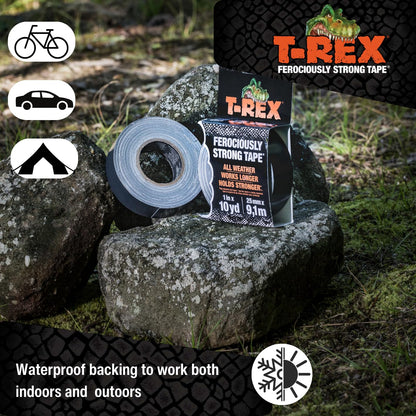 T-Rex Tape Ferociously Strong Waterproof Graphite Grey Tape, 25mm x 9.14m