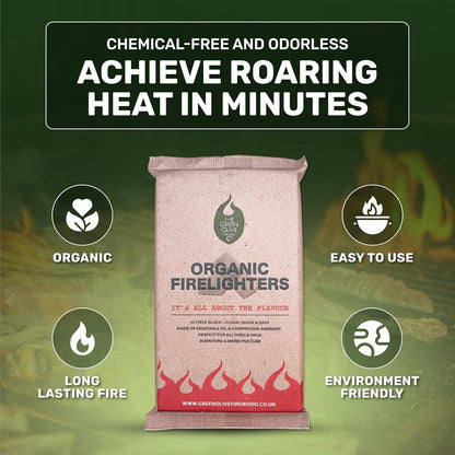 Olive Organic Firelighters 32Pk