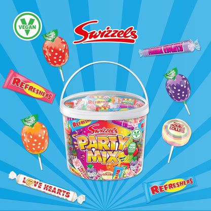 Swizzels Party Treats Large Sweets Tub A Large Assortment of Delicious and Fruity Sweets Lollies Perfect for Parties | 3 Pack Bundle