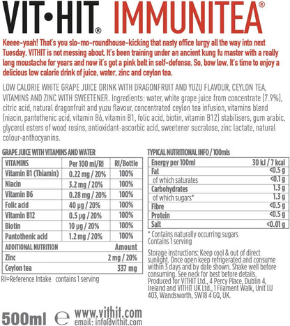 VIT HIT Immunitea, Dragonfruit & Yuzo 12 x 500ml