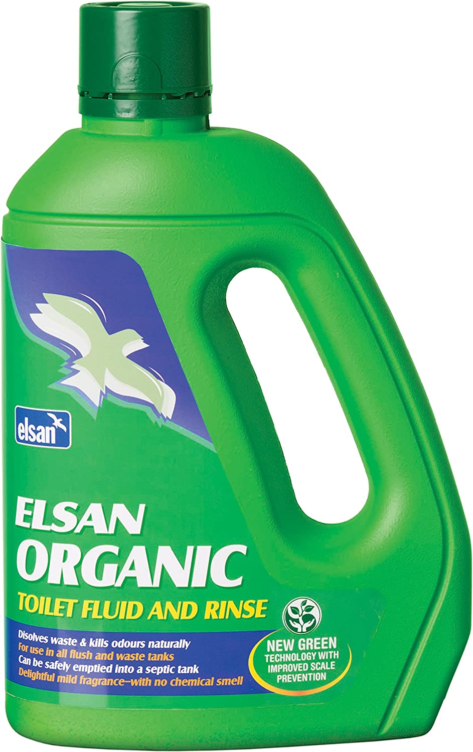 Elsan Organic Toilet Fluid for Motorhomes, Green, 2 Litre, ORG02