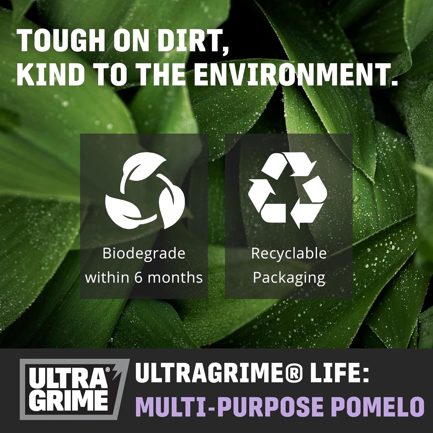 UltraGrime Multi-Purpose Pomelo XXL+ Biodegradable Cleaning Wet Wipes