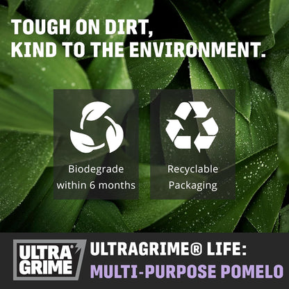 UltraGrime Multi-Purpose Pomelo XXL+ Biodegradable Cleaning Wet Wipes