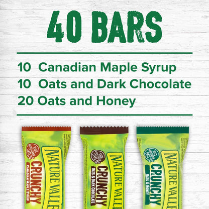 Nature Valley Crunchy Granola Bars Variety, Pack of 40 Bars
