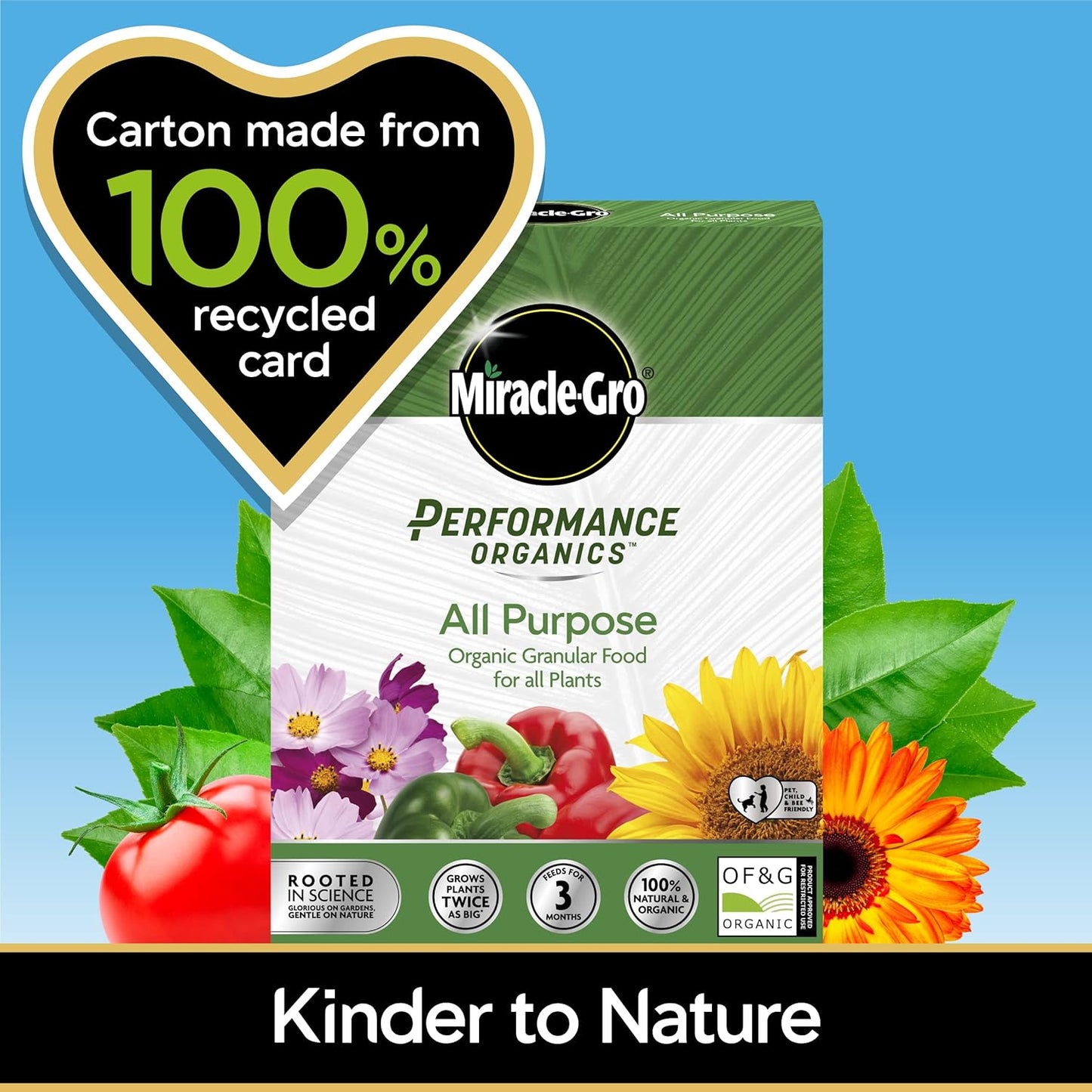 Miracle-Gro Performance Organics All Purpose Granular Plant Food, 1kg