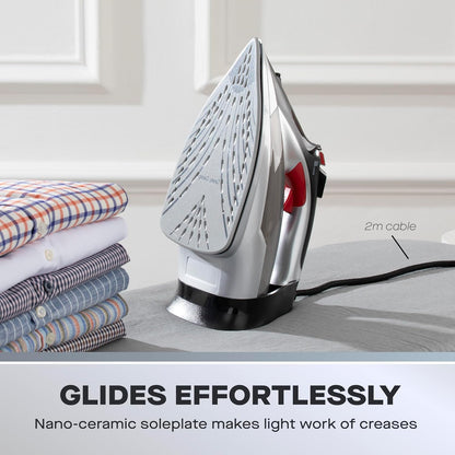 Daewoo Glide Steam Iron |  The Power Glide | 3000w | Black and Grey