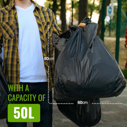Ecobag Heavy Duty Bin Bags | Capacity 50L | 35 Microns | 1 x 50 Pack