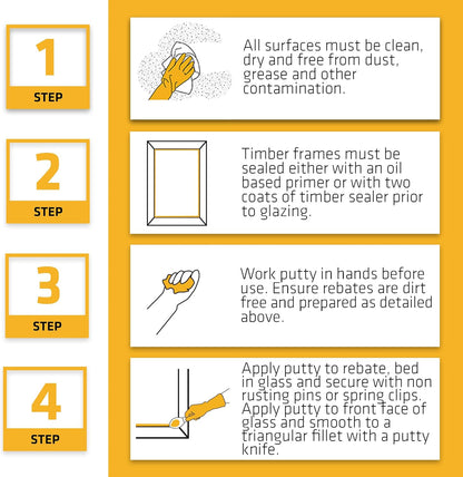 Everbuild 101 Multi-Purpose Linseed Oil Putty Brown 1Kg