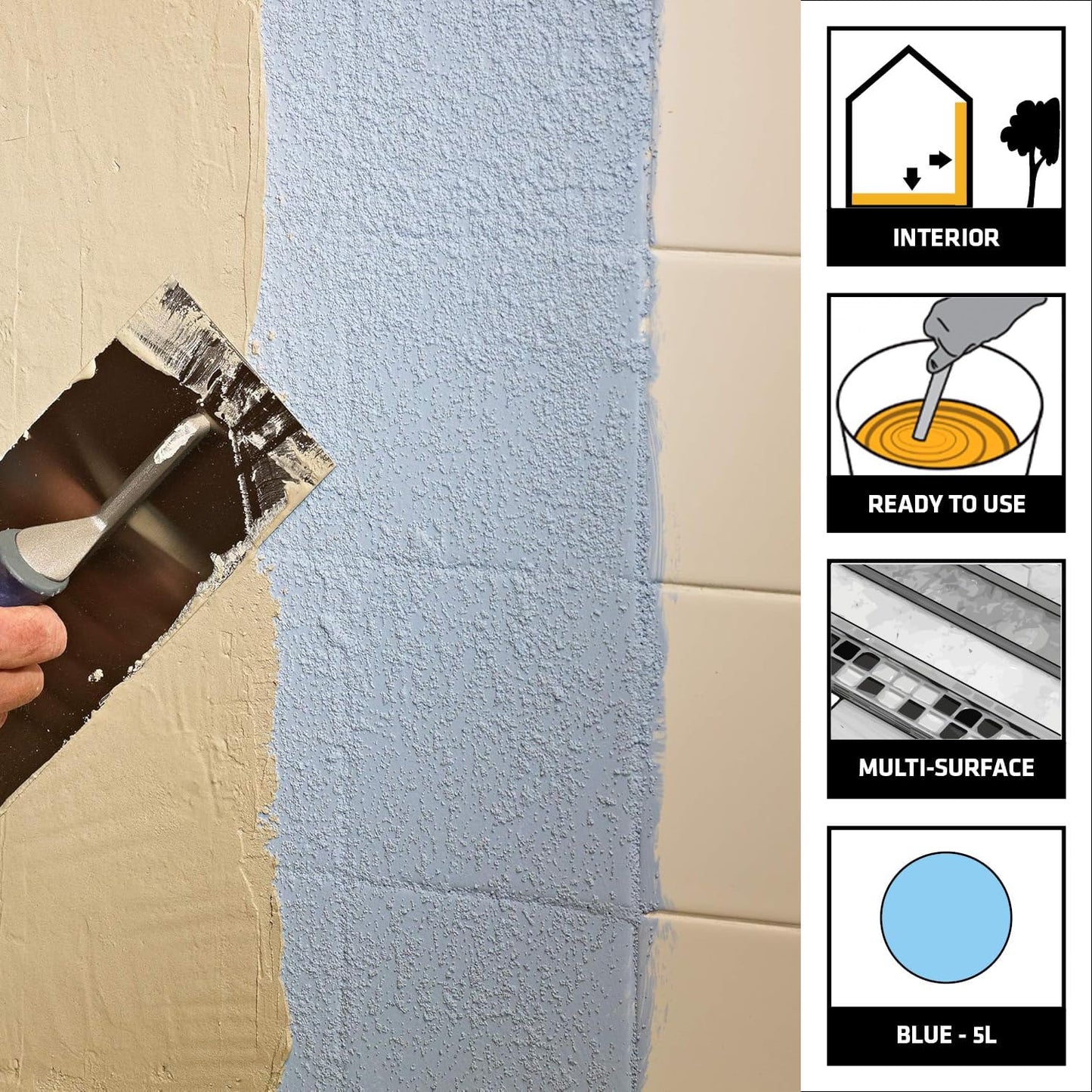 Sika Everbuild Blue Grit, Extra Grip Plaster Bonding Agent | 10 Litre