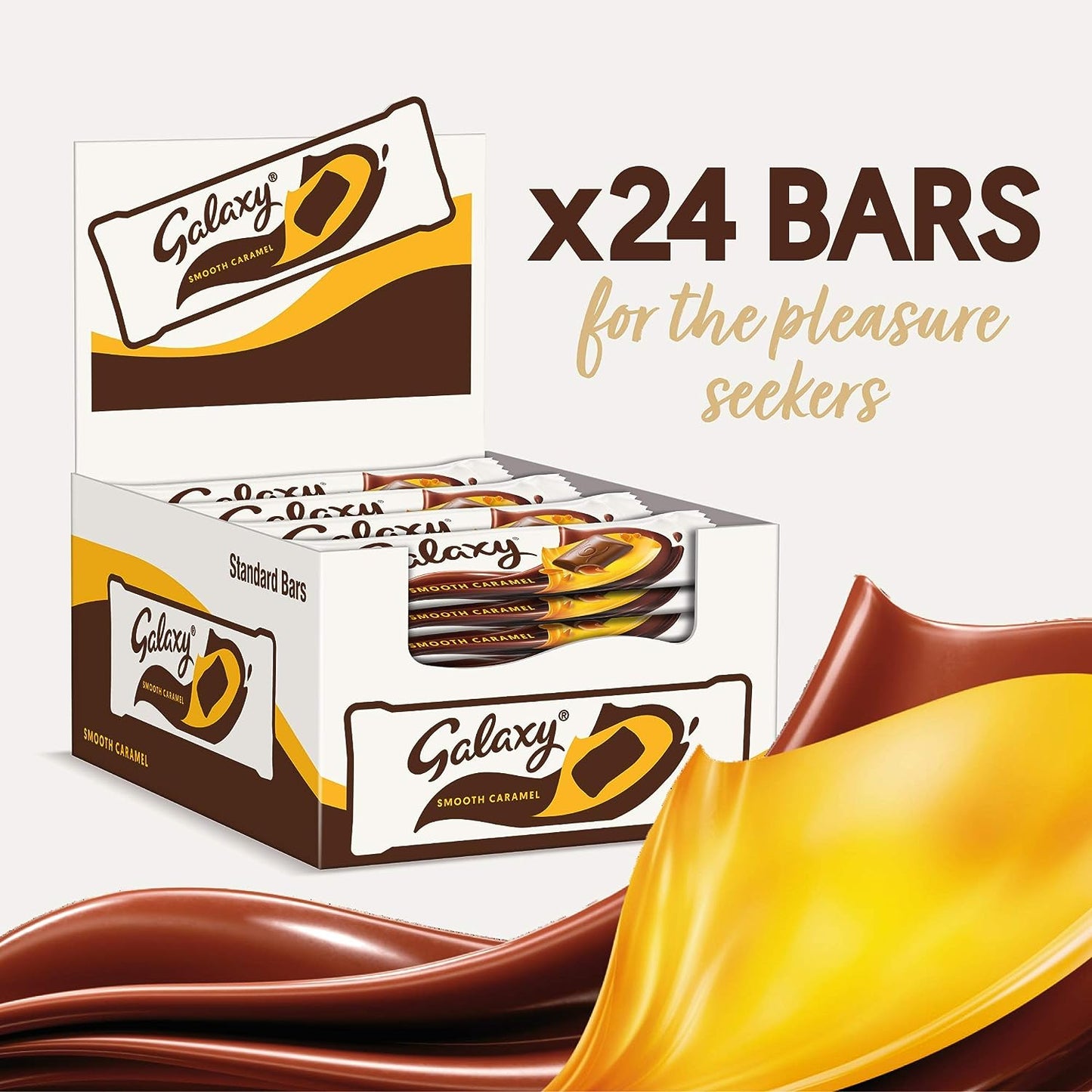 Galaxy Smooth Caramel & Milk Chocolate Bar 24x48g