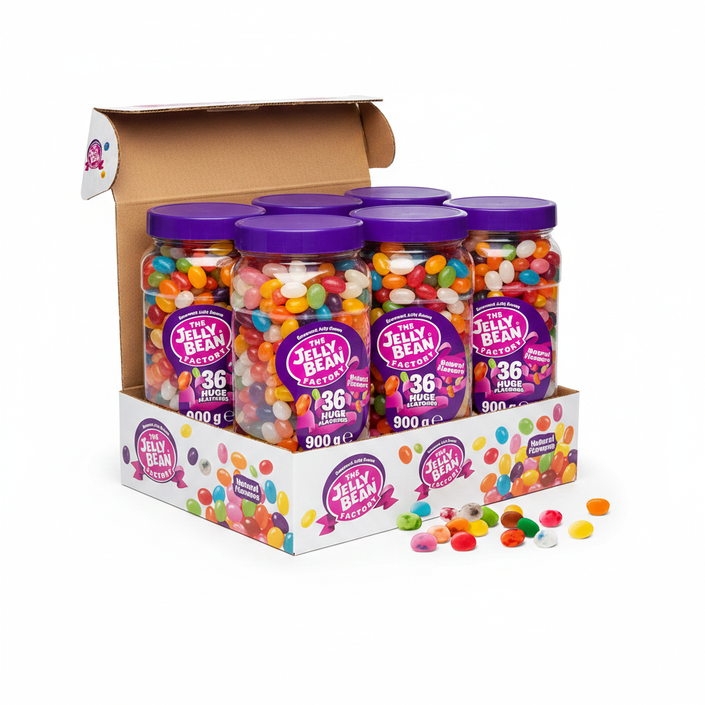 The Jelly Bean Factory, Jelly Beans | Mixed 36 Flavours | 1 x 900g Jar