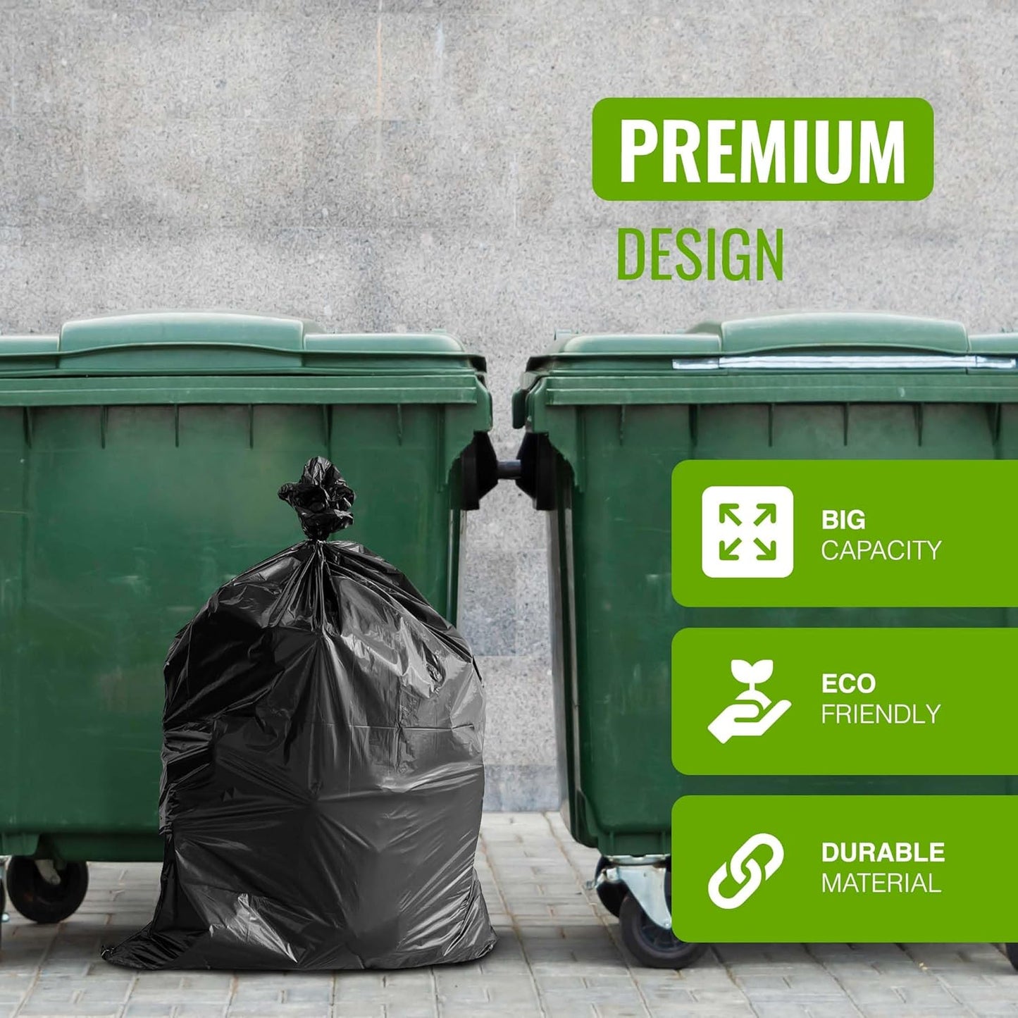 Ecobag - 10 Pack Eco-Friendly Wheelie Bin Liners - 240L