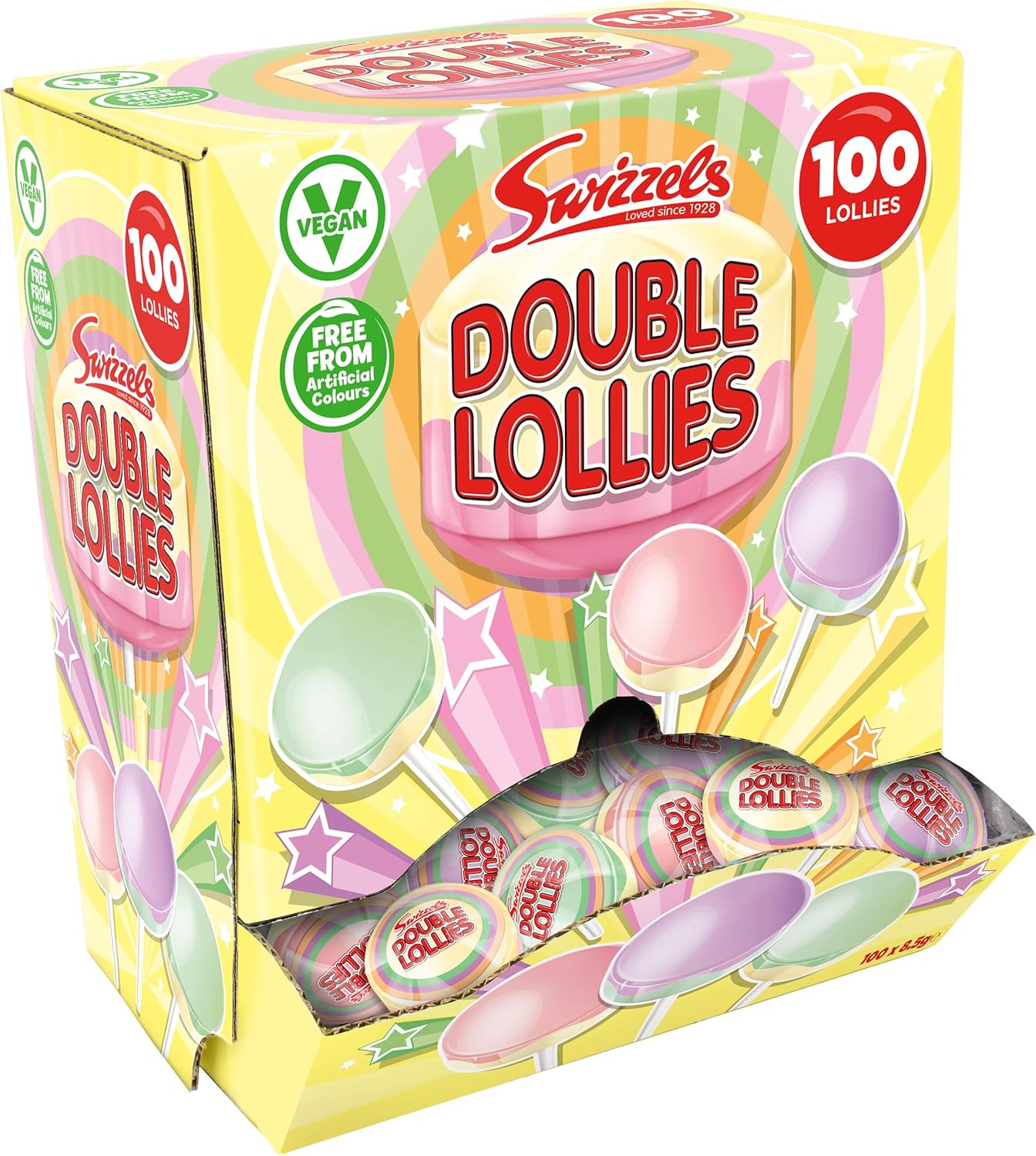 Swizzels Double Lollies Dispenser Box x 100's | 3 Box Bundle
