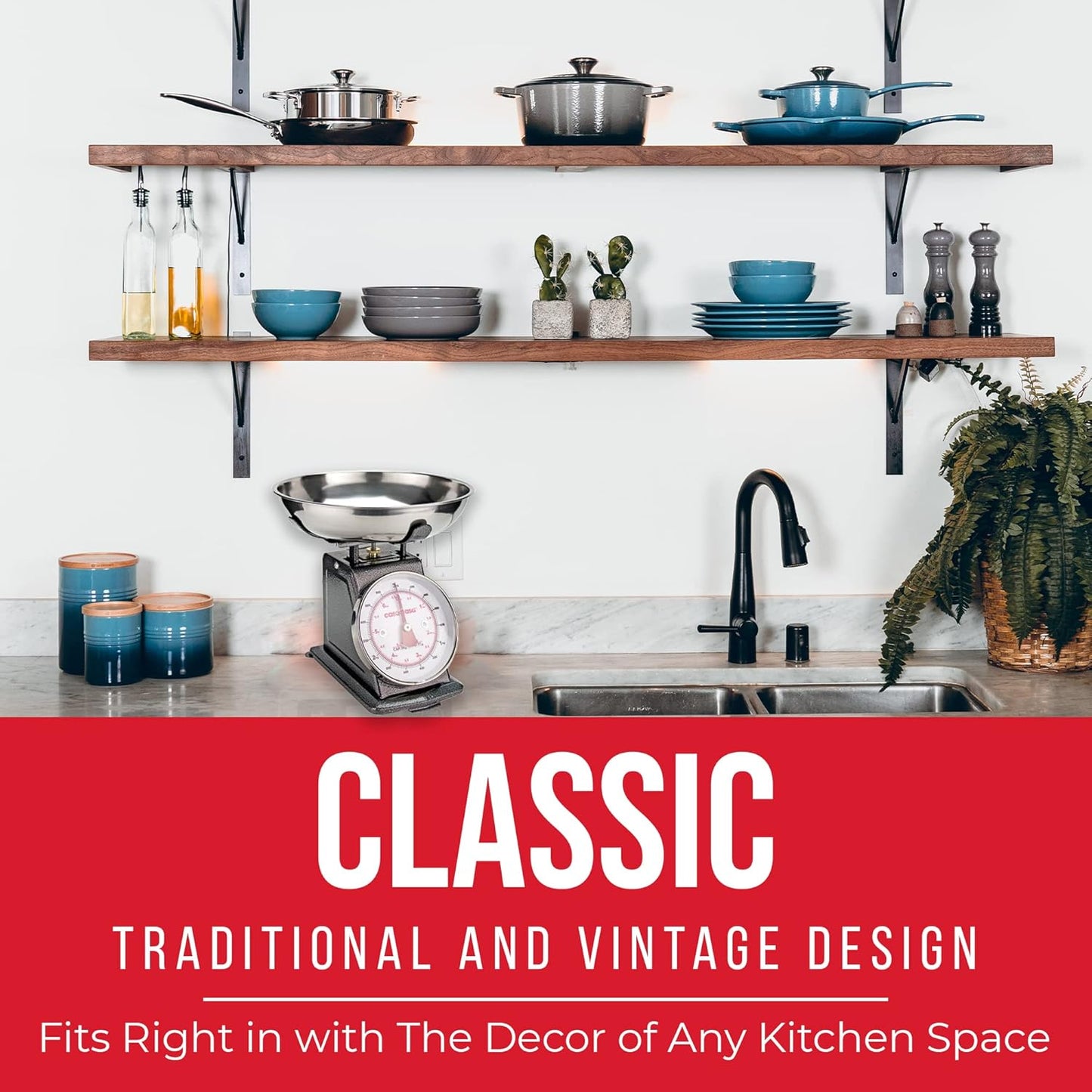 Mechanical Kitchen Scales, Professional Food Weighing Scale Dual Display