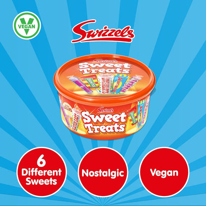 Swizzels Sweet Treats Tub 600g | Swizzels Sweet Shop Favourites | 3 Pack