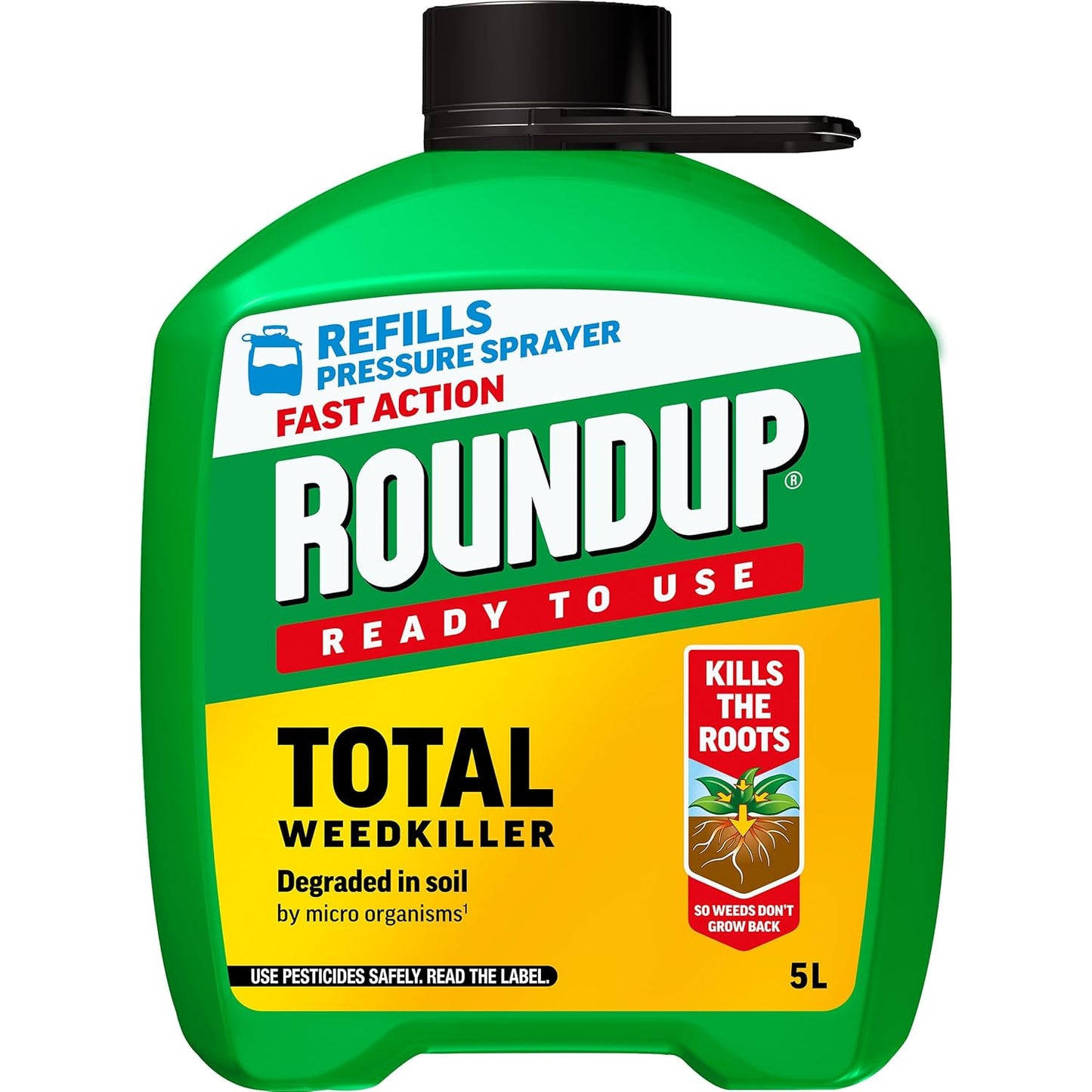 Roundup Multi Pack | 2 x 5 Litre | Ready to Use | 1 x 5L Pump & Go and 1 x 5L Refill