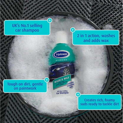 Triplewax Premium Diamond Wash & Wax 1L {3 Pack}